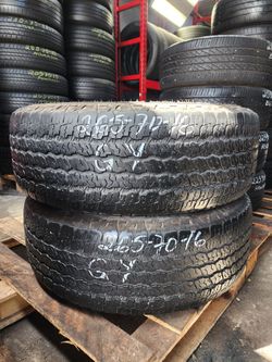 265 70R 16 GOOD YEAR WRANGLER TIRES 2657016 USED TIRES (PAIR) MOUNT BALANCE INCLUDED