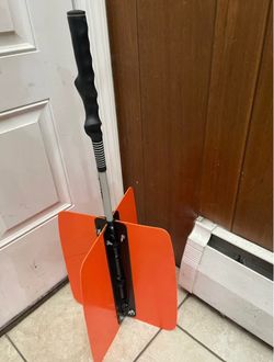 Golf practice swing fan