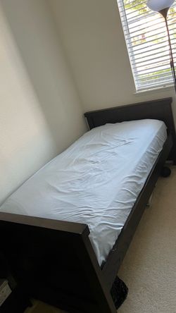 Twin Bed Frame with Mattress