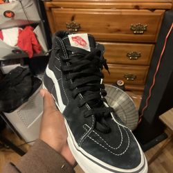 Black And White High Top Vans (size 9)