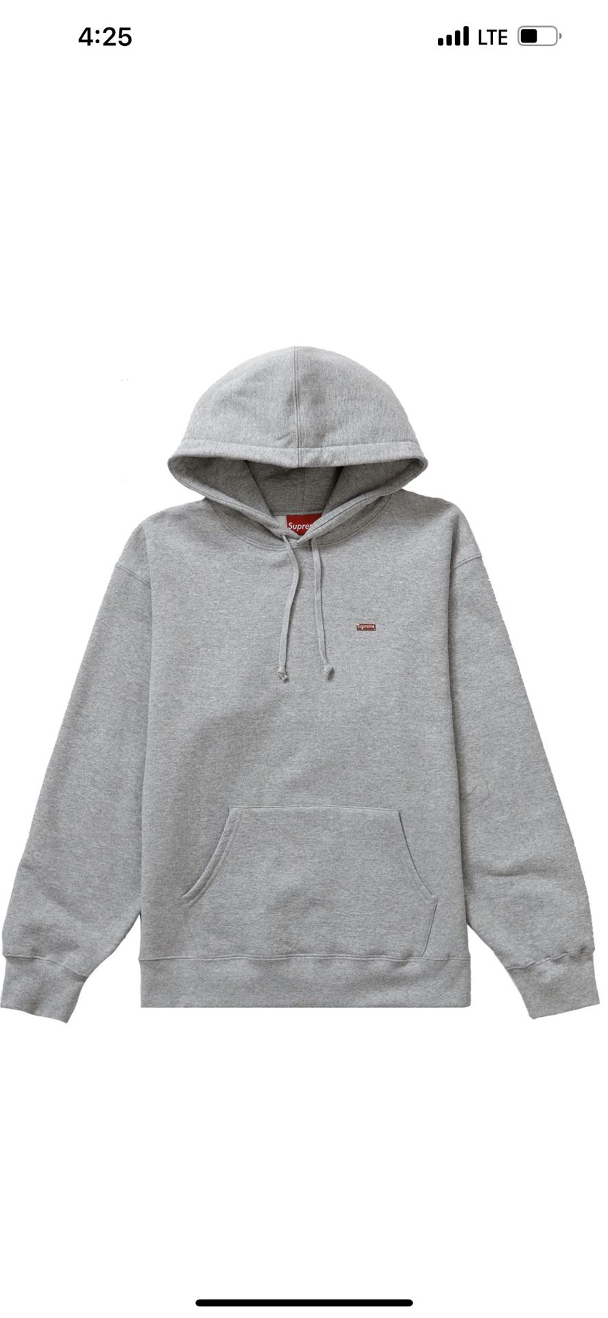 Supreme Enamel Small Box Hooded Sweatshirt (SS22) Heather Grey Size XXL