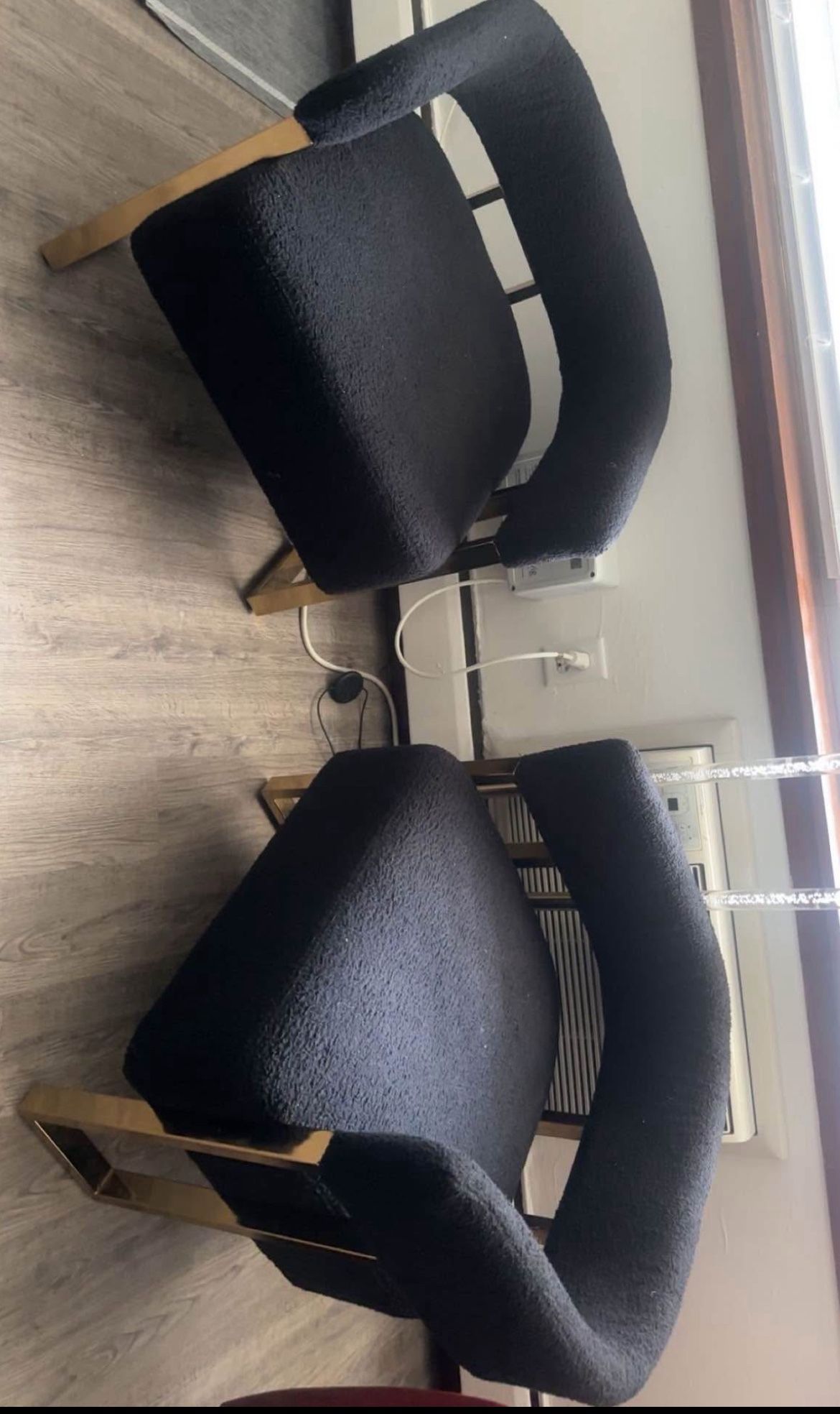 Black Boucle Accent Chair