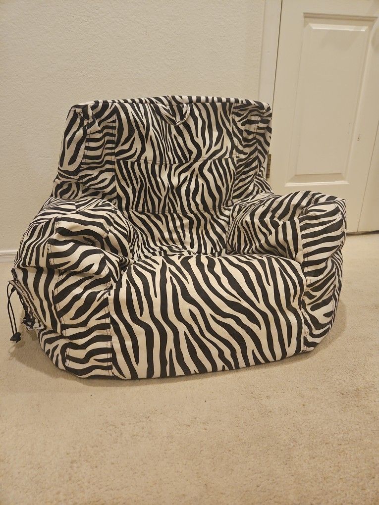 Big Joe Zebra Print Bean Bag Chair
