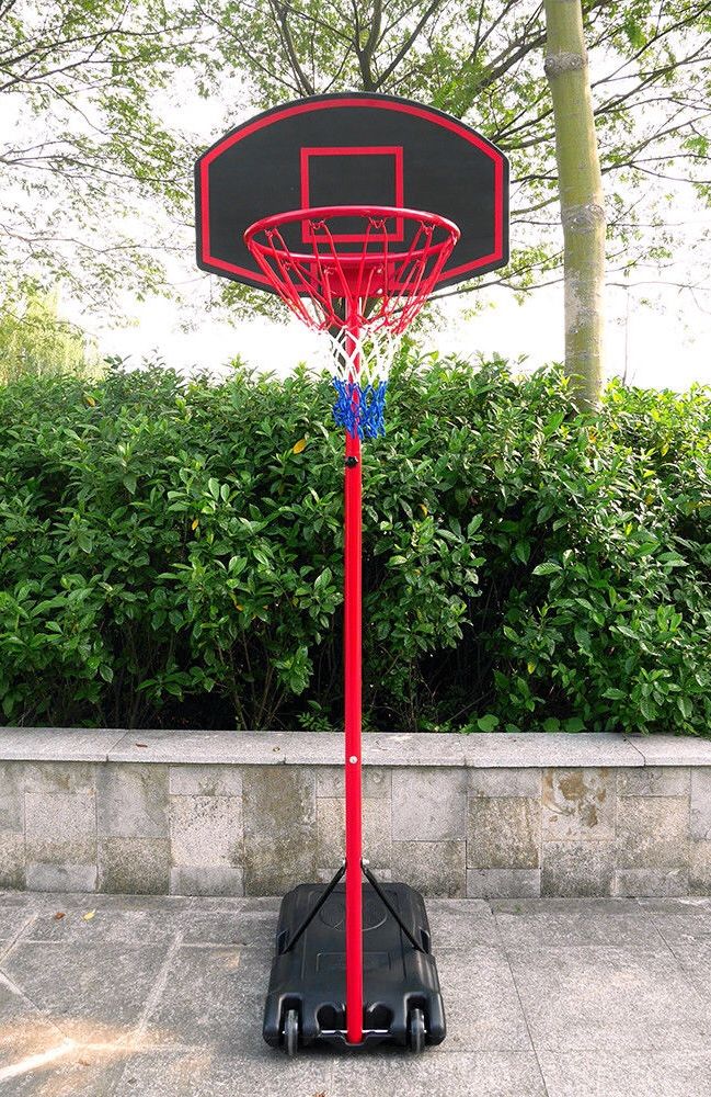 New $50 Junior Basketball Hoop 27”x18” Backboard Adjustable System with Stand