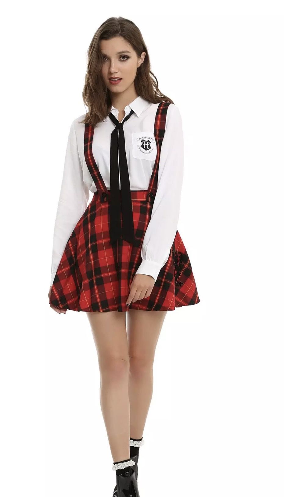 NEW Harry Potter Gryffindor School Skirt Size Says SM Small Medium The Flat Waist Measurement Is 13.5 Inches
