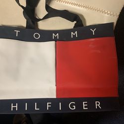 Tommy Hilfiger logo tote bag - red/white/navy