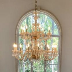 Vintage Glass Chandelier 