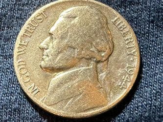 1944 P War Nickel 35% Silver