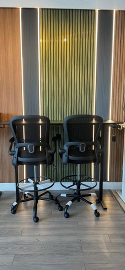 Brand New Black Mesh Drafting Chairs