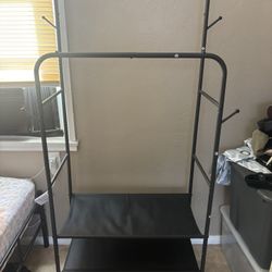 black clothing rack