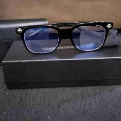 Chrome Hearts Glasses Black With Silver Accents