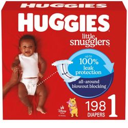 Huggies Little Snugglers Size 1 - 192 Diapers 