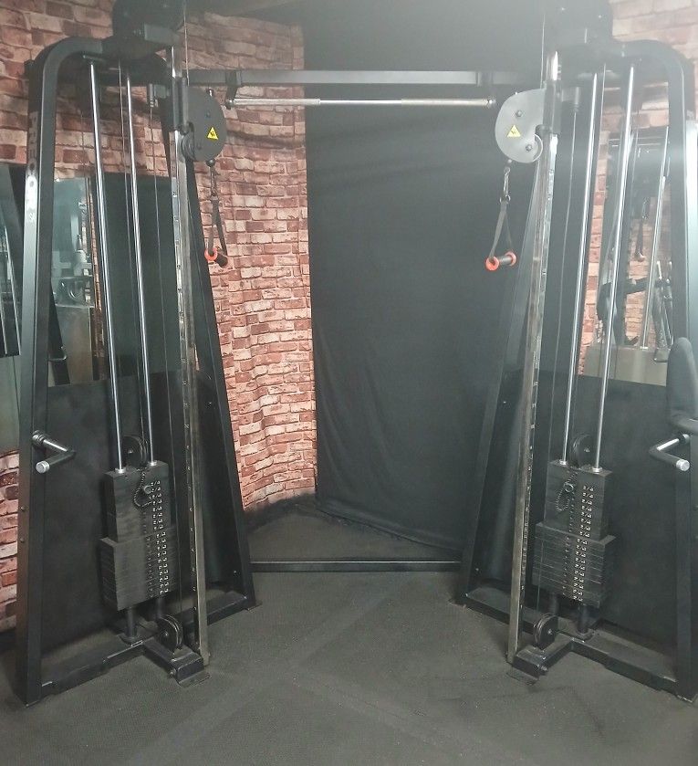 Precor Icarian Functional Trainer Dual Adjustable Pulley Cable Crossover, Hammer Strength Exercise Gym Equipment