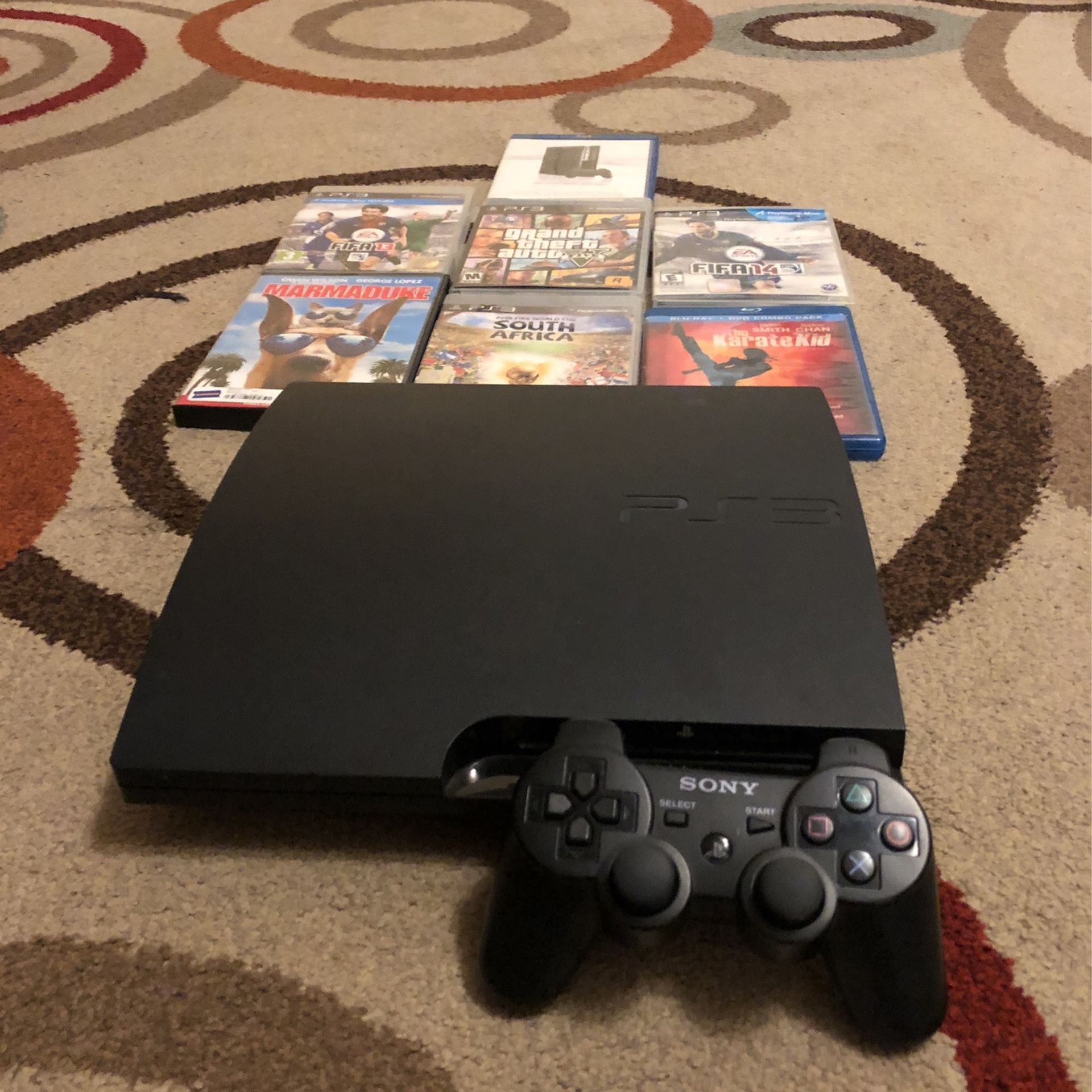 PS3 With Games And two Movies I Have One More Controller That’s Not In The Photo