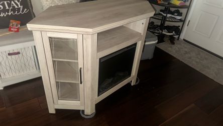 Corner fireplace tv stand