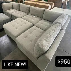 Sectional Couch Sofa With Storage Ottoman 