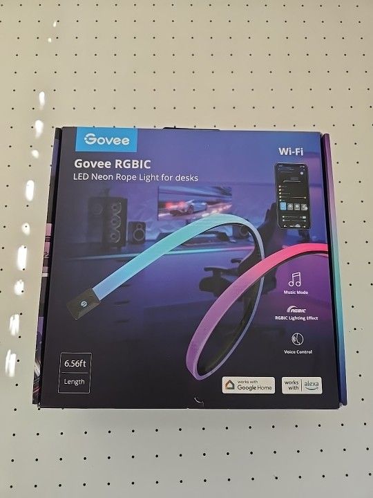 Sealed Govee 6.56 Ft RGBIC Neon Rope Light Strip For Gaming Desk