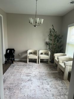 Cream Velvet Dining Chairs