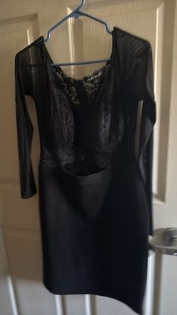 Black mesh dress