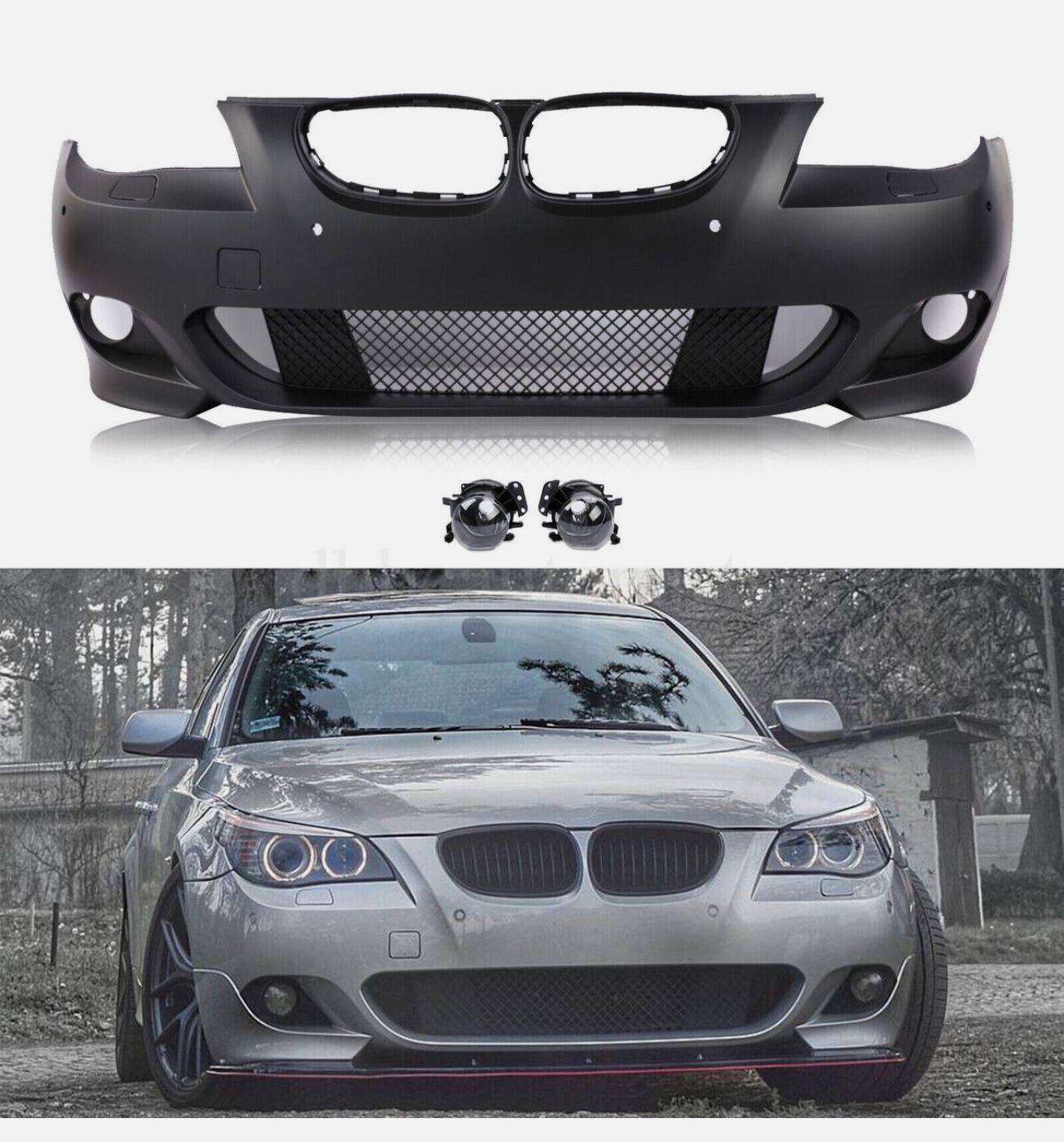 For 2008-2010 BMW 5 SERIES E60 M-Tech FRONT BUMPER W/ fog lights W/ 18MM PDC