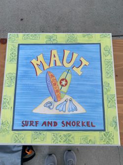 Maui Surf & Snorkel Wall Sign