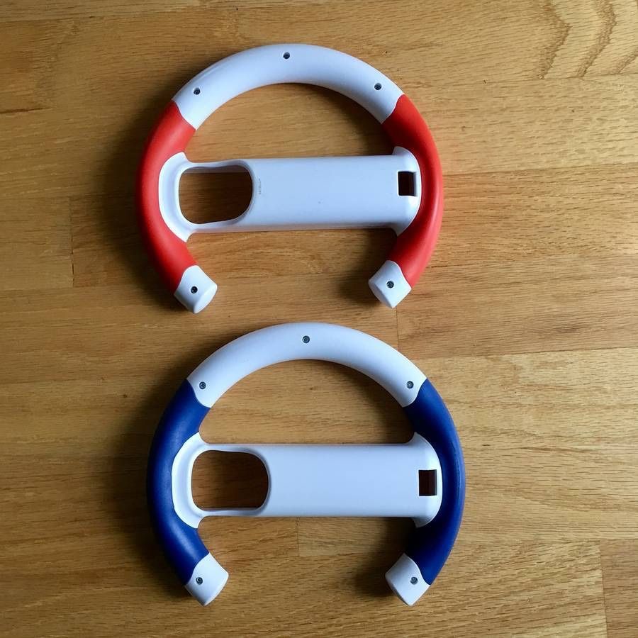 Lot of 2 GameStop Wii Mario Kart Steering Wheels