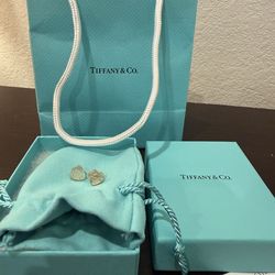 Sterling Silver Tiffany & Co. Heart Earrings