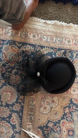 Black Fascinator Hat with Veil