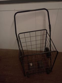 grocery cart (tore up tire)