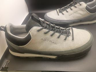 ASTRAL Rambler Ms Hemp Recycled Hiking Walking Gray Black Water Shoes Men US 10