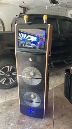 Karaoke Machine with Screen and Two Microphones