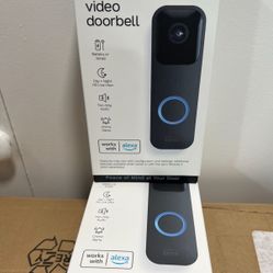 Blink Video Doorbell | Two-way audio, HD video, motion and chime app alerts and Alexa enabled — wired or wire-free (Black) 