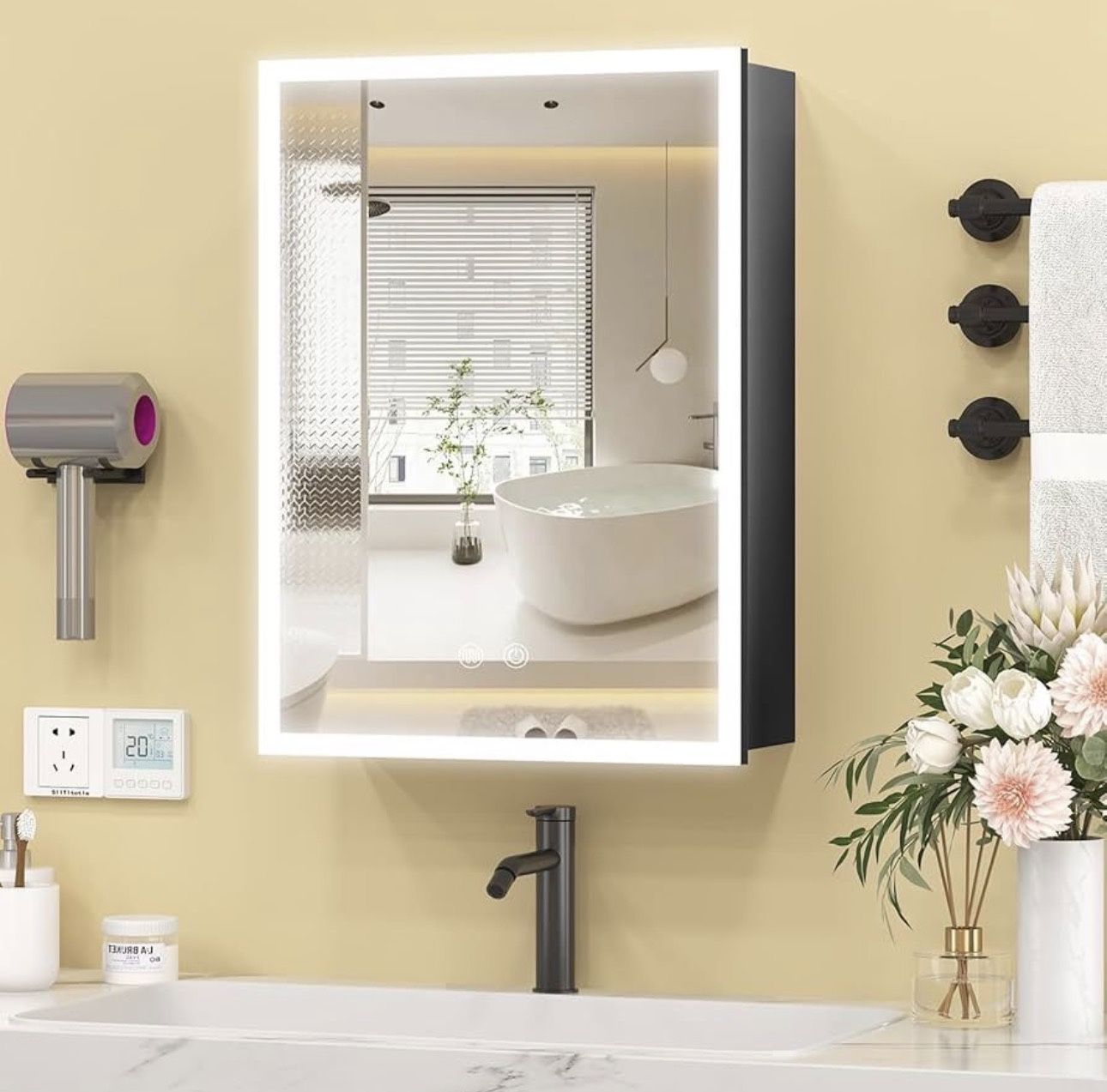 Medicine Cabinet with Light (Full Assembled) 16