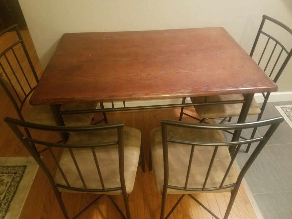 Kitchen table with 4 four chairs dining set