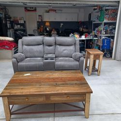 Love Seat With Table And End Table