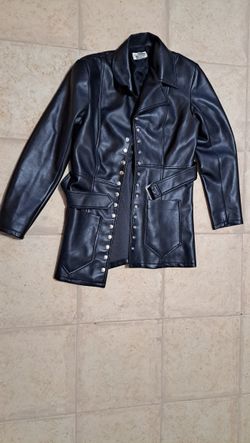 Women's Black Faux Leather Jacket