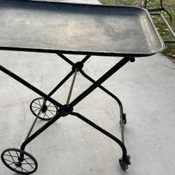 Vintage Metal Serving Cart