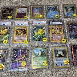 Pokemon! Incredible Cards! Charizard, Blastoise, Snorlax, Gengar, Pikachu, Mew, 