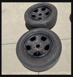 2 — 245/55r18 5x114.3 5x115 5x4.5 Stock Explorer Chevy Impala Cr-v Camry Civic Accord Altima Tacoma Rims Wheels Good 80% Treads Tires!!!!