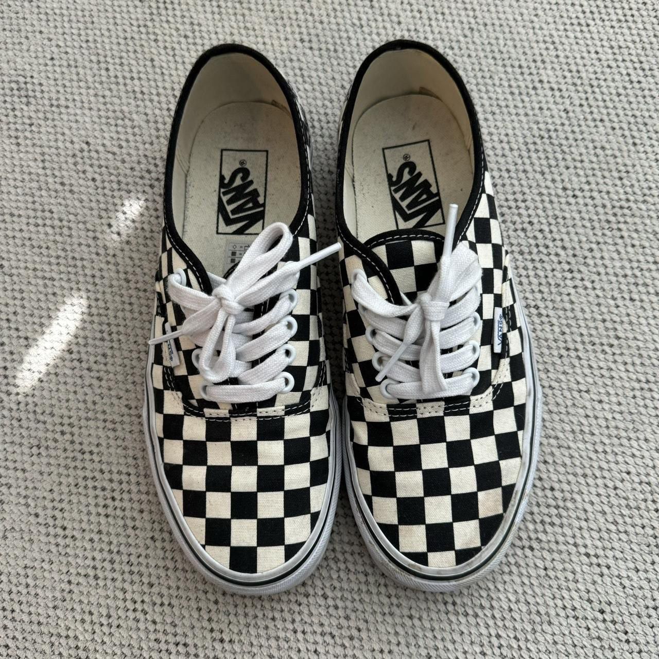 Vans Checkered Authentics Black And White Skate Shoes