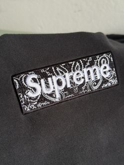 Supreme Bandana Box Logo Hoodie – Black – Size L (Authentic)