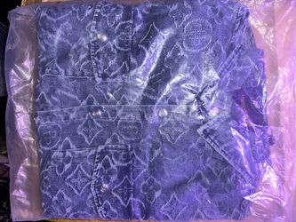 Luis Vuitton Denim Short Sleeve Shirt and Shorts outfit