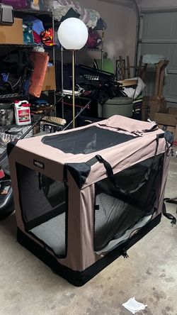 EliteField 42" large Portable Dog Crate - (Bed + Bag Included)