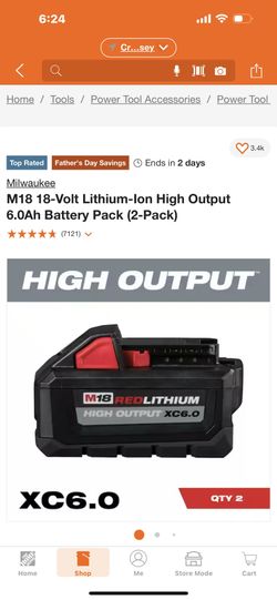 Milwaukee M18 6.0 Battery