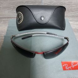 Ray-Ban Tech Rb 8305 Red Carbon Fiber 142/t3 Polarized Sunglasses 