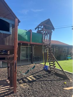 Wooden swing set