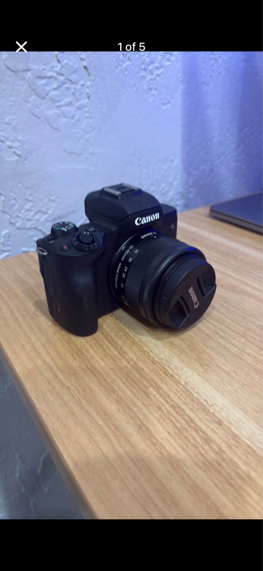 Canon EOS M50 Mirrorless Camera w/ 15-45mm Kit Lens — Full Kit