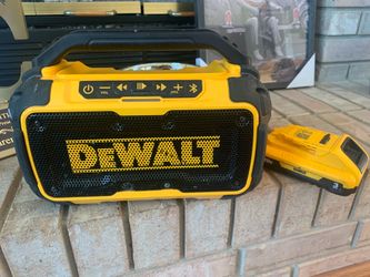 Dewalt 20 v MAXX Bluetooth speaker with battery
