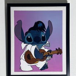 Elvis Stitch Framed Print