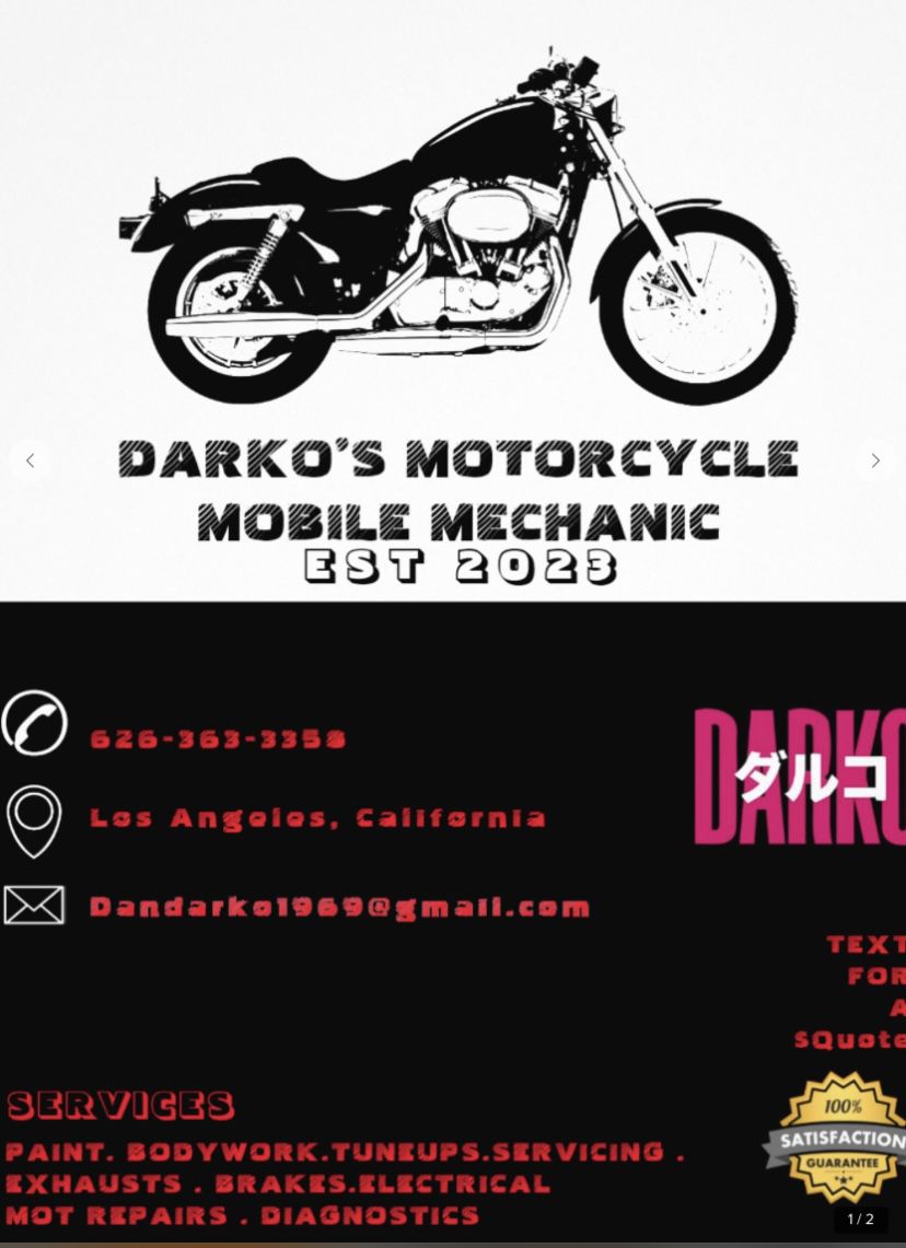 Darko’s Mobile Moto Workshop